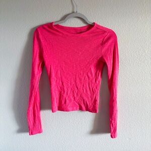 Bright Pink Long Sleeve Top